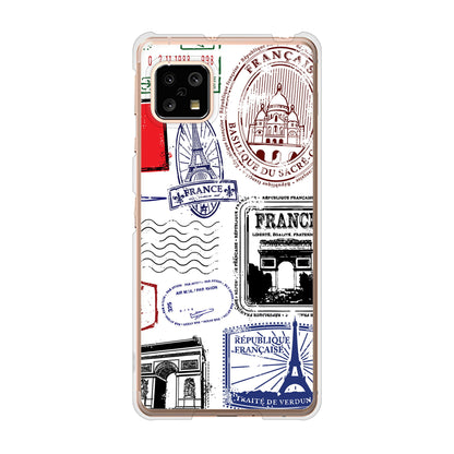 AQUOS sense4 SH-41A docomo 高画質仕上げ 背面印刷 ハードケース LOVE フランス