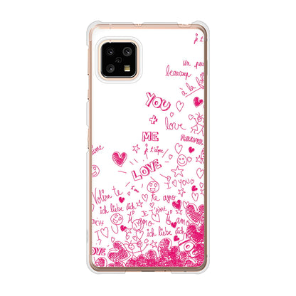 AQUOS sense4 SH-41A docomo 高画質仕上げ 背面印刷 ハードケース プリティハート