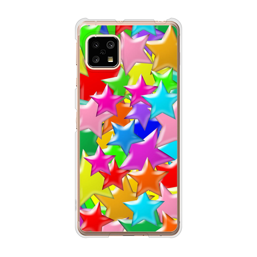 AQUOS sense4 SH-41A docomo 高画質仕上げ 背面印刷 ハードケース 【1293 ランダムスター】