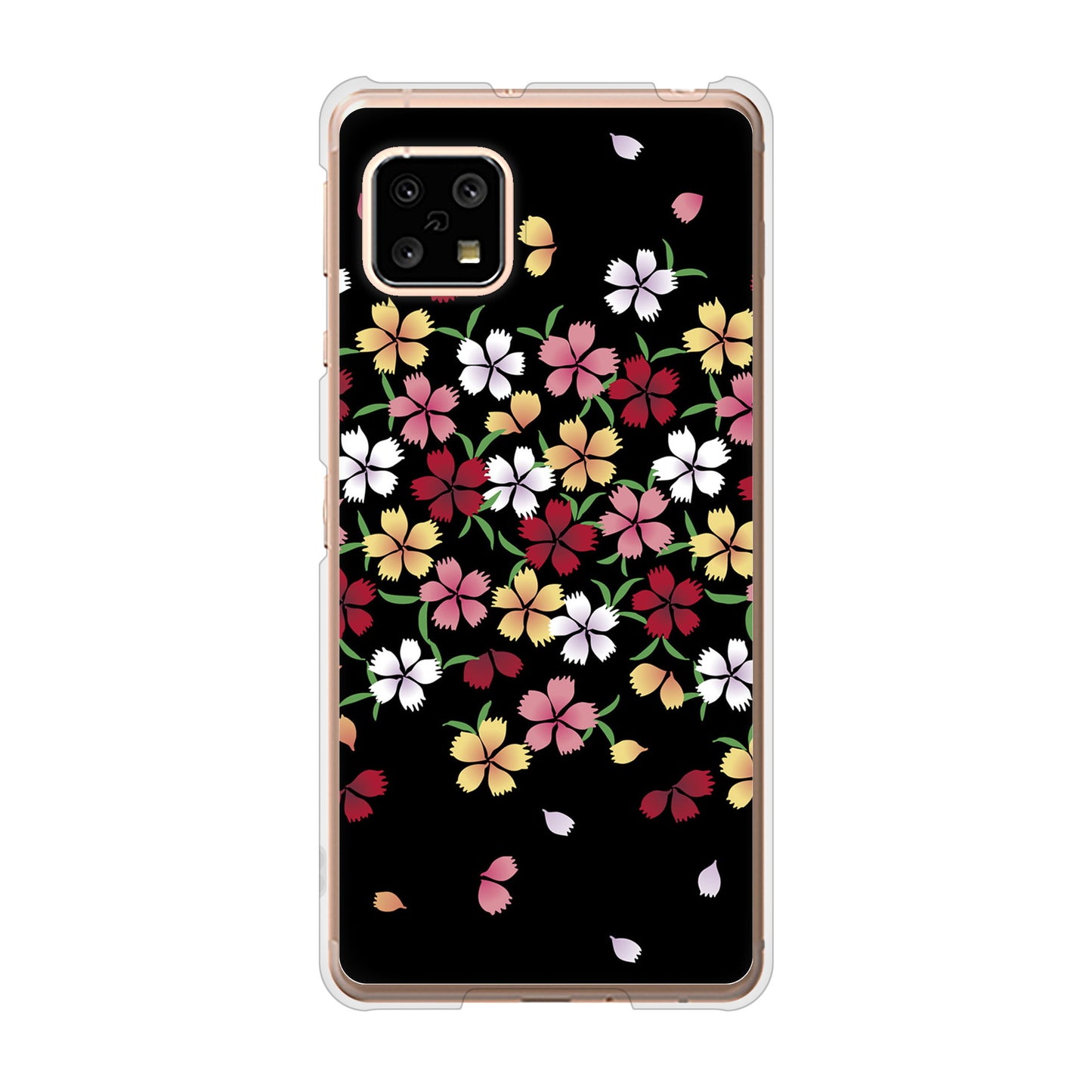 AQUOS sense4 SH-41A docomo 高画質仕上げ 背面印刷 ハードケース 和花柄