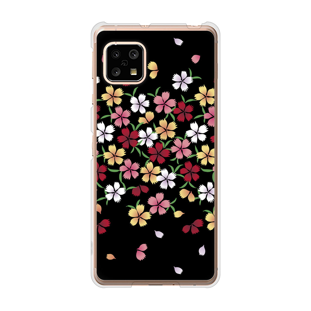 AQUOS sense4 SH-41A docomo 高画質仕上げ 背面印刷 ハードケース 和花柄