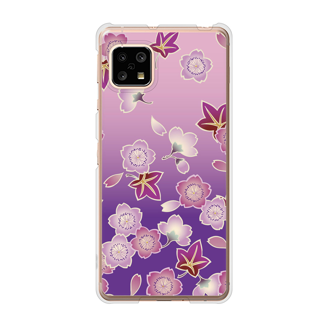 AQUOS sense4 SH-41A docomo 高画質仕上げ 背面印刷 ハードケース 和花柄