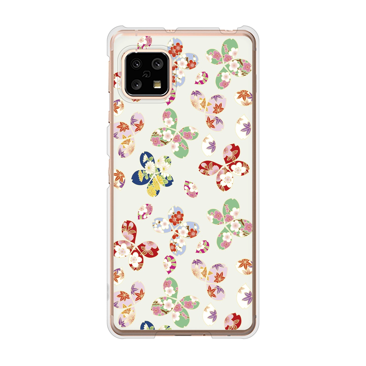 AQUOS sense4 SH-41A docomo 高画質仕上げ 背面印刷 ハードケース 和花柄