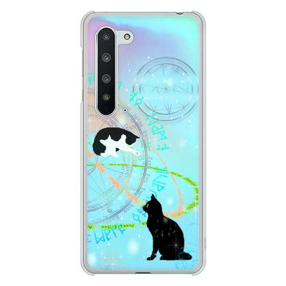 AQUOS R5G SH-51A docomo 高画質仕上げ 背面印刷 ハードケース 魔法陣猫