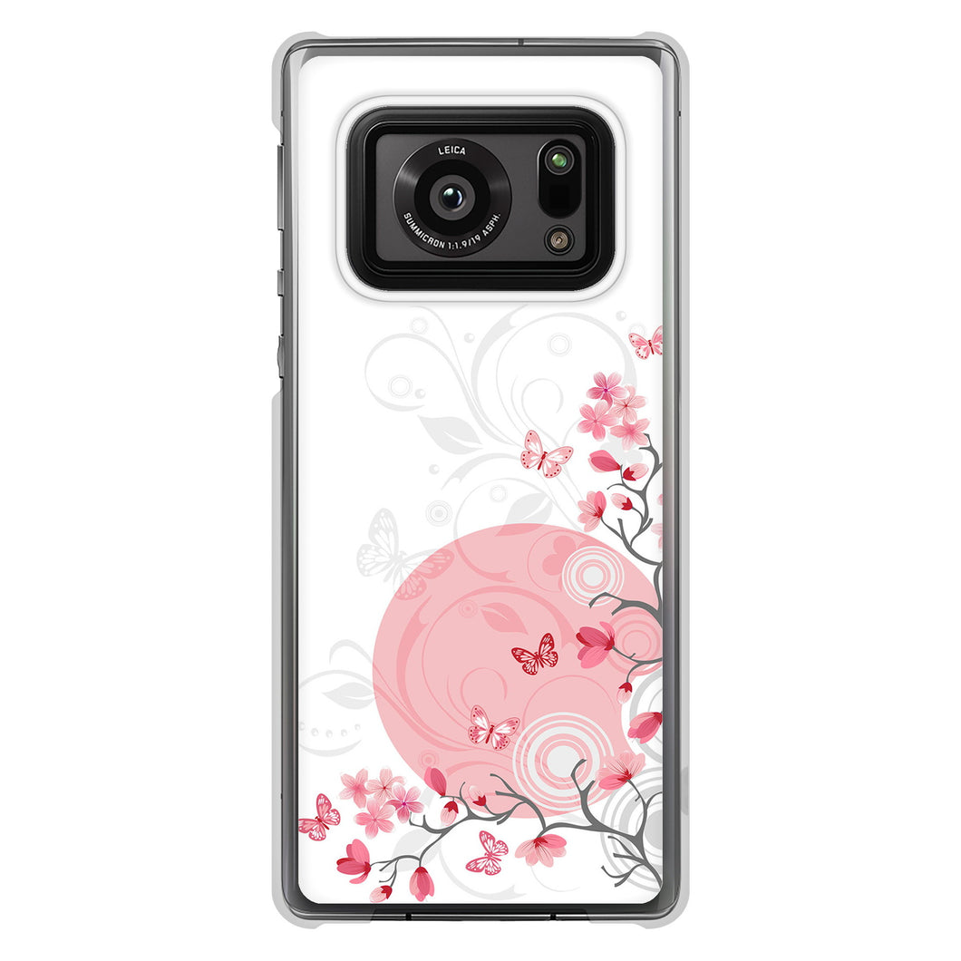 AQUOS R6 SH-51B 高画質仕上げ 背面印刷 ハードケース バタフライ