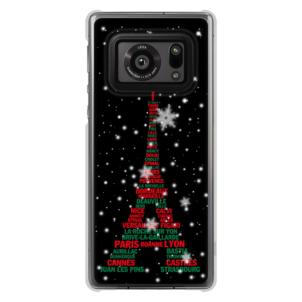 AQUOS R6 SH-51B 高画質仕上げ 背面印刷 ハードケース エッフェル塔