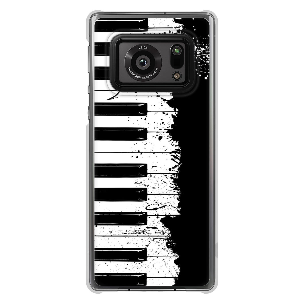 AQUOS R6 SH-51B 高画質仕上げ 背面印刷 ハードケース ピアノ