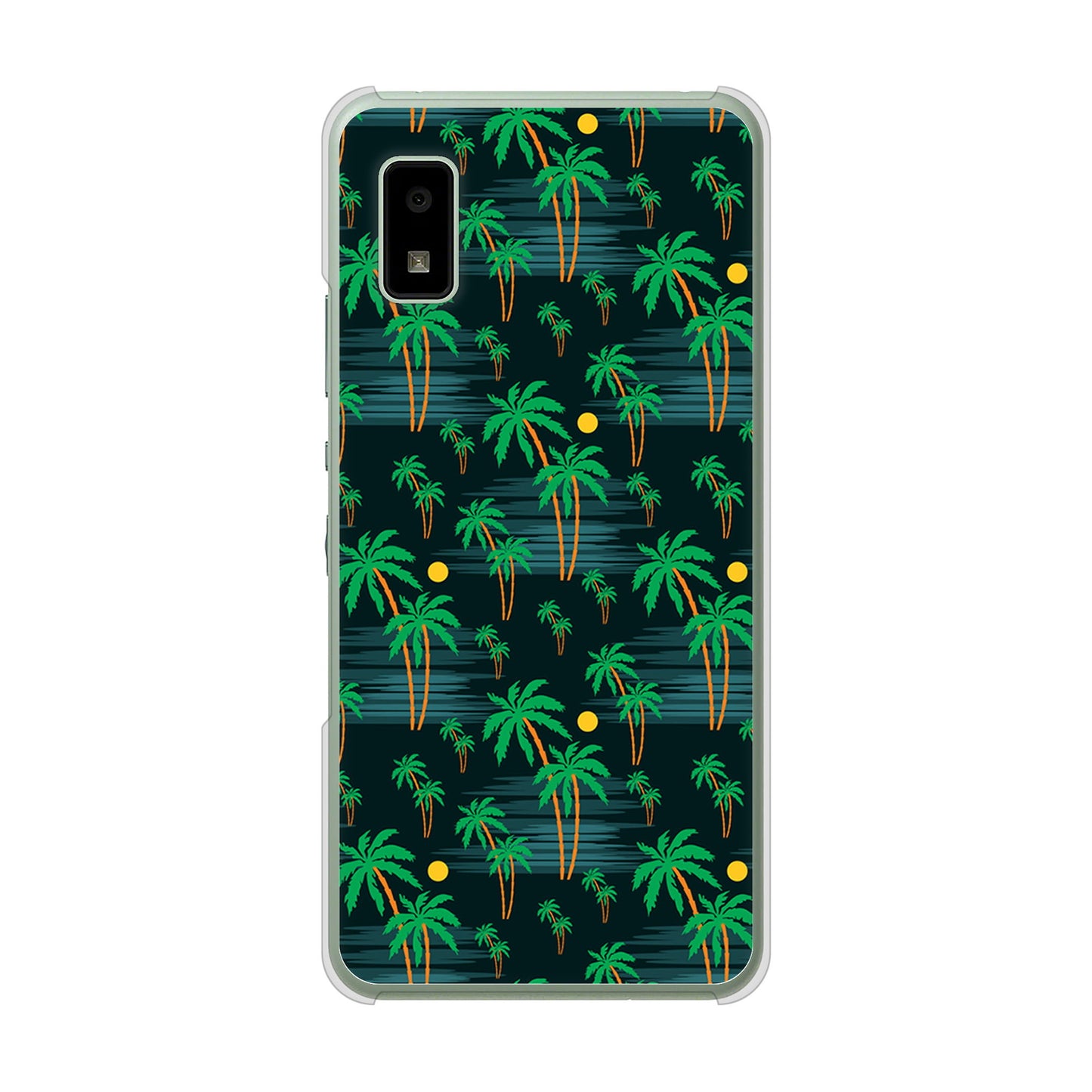 AQUOS wish2 SH-51C docomo 高画質仕上げ 背面印刷 ハードケース 【1315 月夜とヤシ】