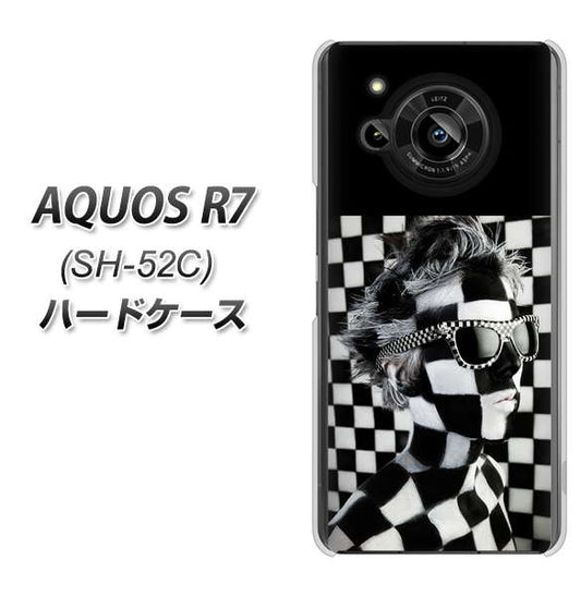 AQUOS R7 SH-52C docomo 高画質仕上げ 背面印刷 ハードケース【357 bk&wh】