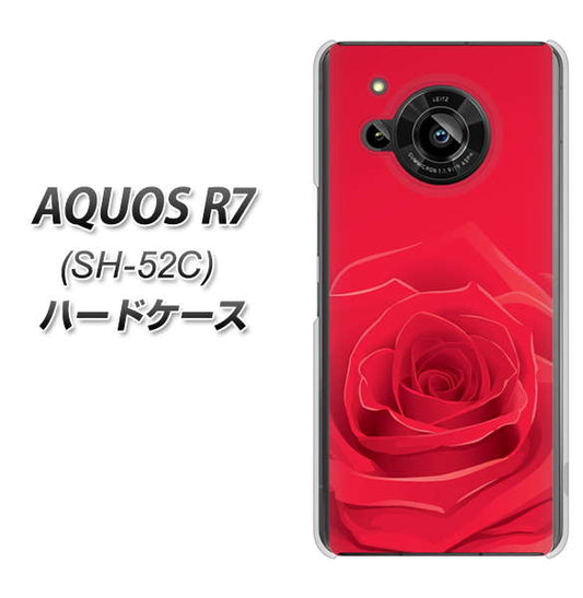 AQUOS R7 SH-52C docomo 高画質仕上げ 背面印刷 ハードケース【395 赤いバラ】