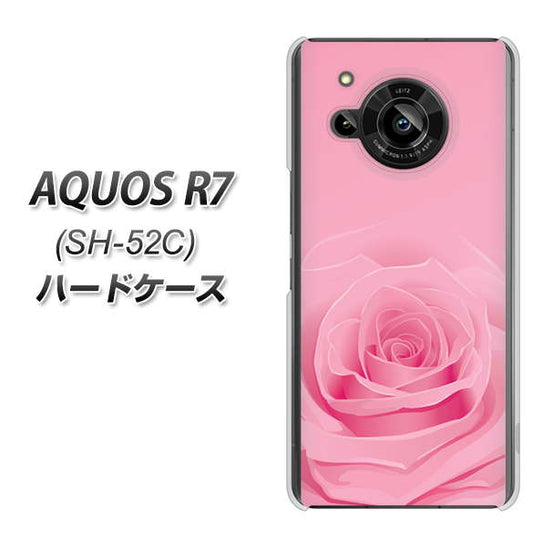 AQUOS R7 SH-52C docomo 高画質仕上げ 背面印刷 ハードケース【401 ピンクのバラ】