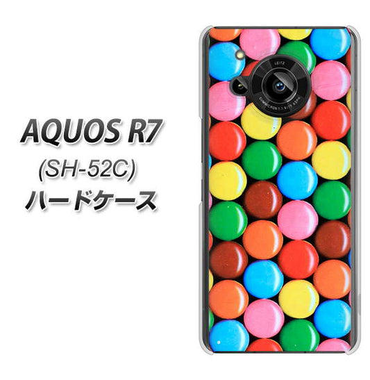 AQUOS R7 SH-52C docomo 高画質仕上げ 背面印刷 ハードケース【448 マーブルチョコ】