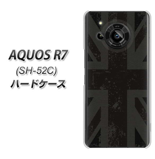 AQUOS R7 SH-52C docomo 高画質仕上げ 背面印刷 ハードケース【505 ユニオンジャック ダーク】