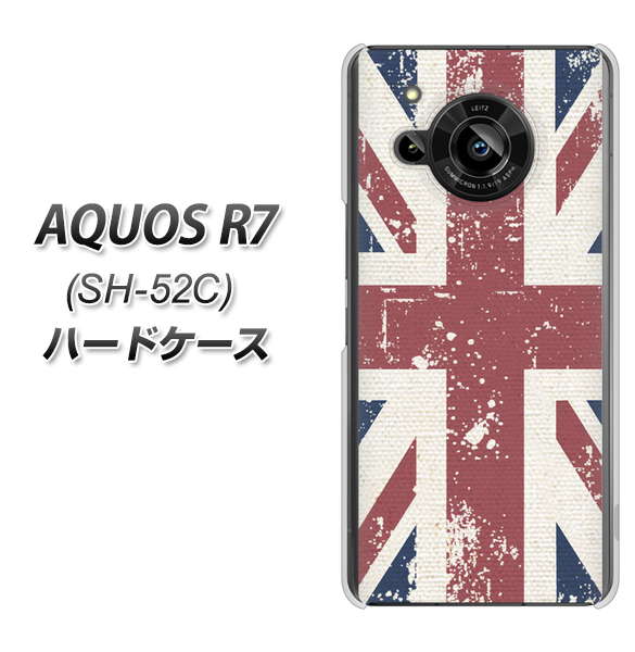 AQUOS R7 SH-52C docomo 高画質仕上げ 背面印刷 ハードケース【506 ユニオンジャック ビンテージ】