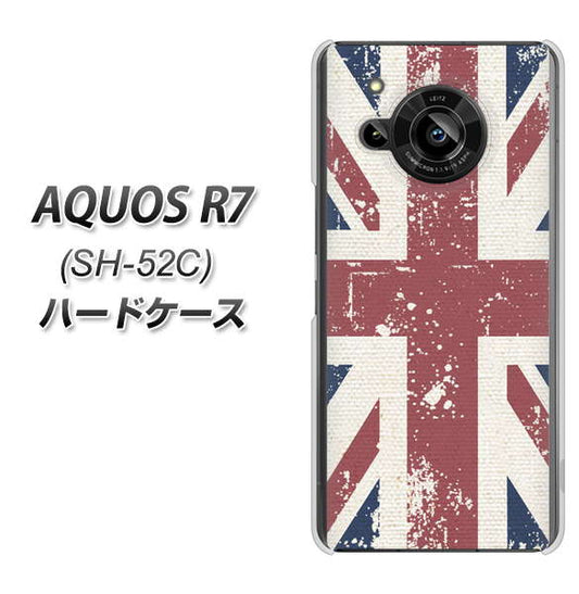 AQUOS R7 SH-52C docomo 高画質仕上げ 背面印刷 ハードケース【506 ユニオンジャック ビンテージ】