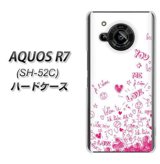 AQUOS R7 SH-52C docomo 高画質仕上げ 背面印刷 ハードケース【631 恋の落書き】