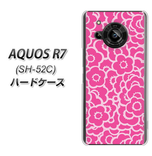 AQUOS R7 SH-52C docomo 高画質仕上げ 背面印刷 ハードケース【716 ピンクフラワー】