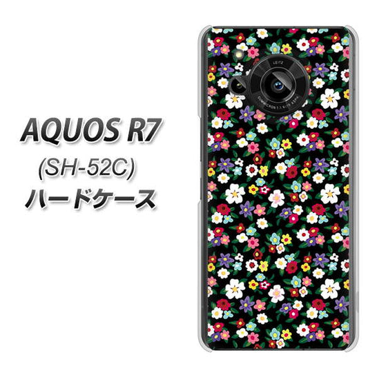 AQUOS R7 SH-52C docomo 高画質仕上げ 背面印刷 ハードケース【778 マイクロリバティプリントBK】