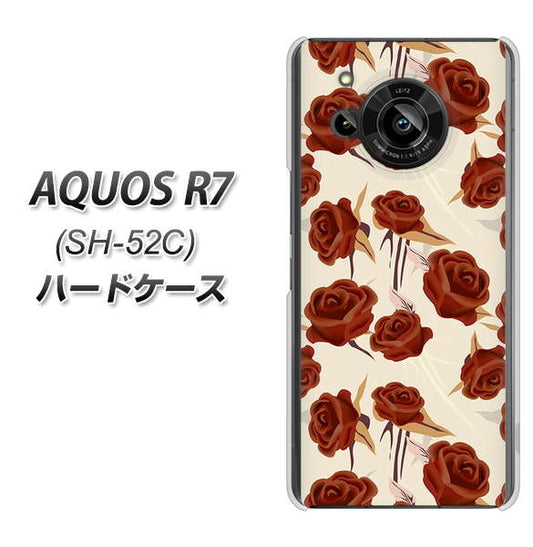 AQUOS R7 SH-52C docomo 高画質仕上げ 背面印刷 ハードケース【1157 クラシックローズ】
