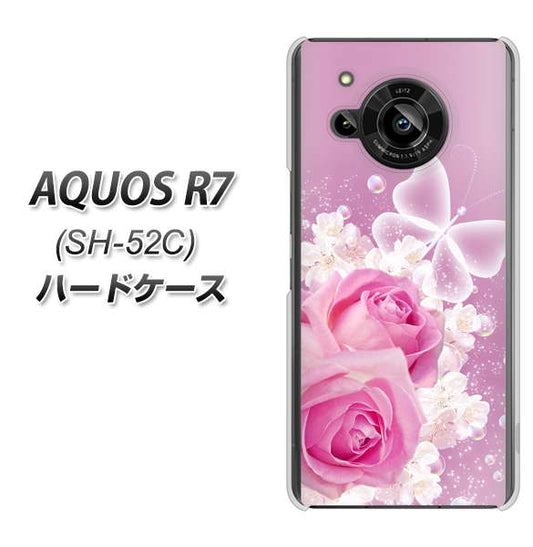 AQUOS R7 SH-52C docomo 高画質仕上げ 背面印刷 ハードケース【1166 ローズロマンス】