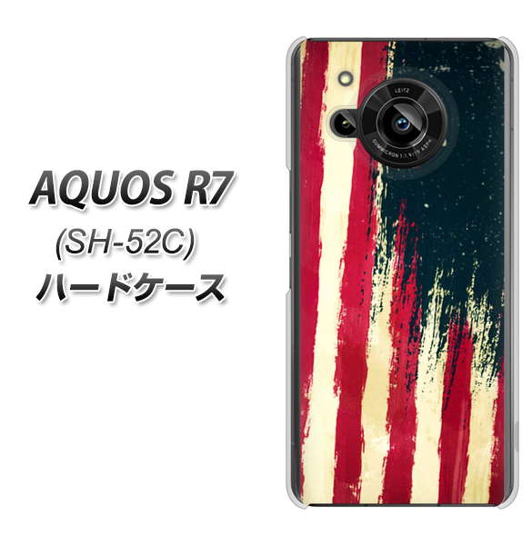 AQUOS R7 SH-52C docomo 高画質仕上げ 背面印刷 ハードケース【MI805 ヴィンテージアメリカ】