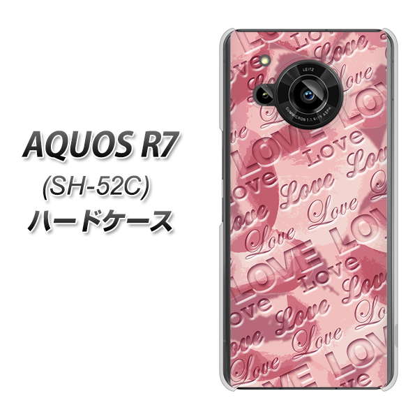 AQUOS R7 SH-52C docomo 高画質仕上げ 背面印刷 ハードケース【SC844 フラワーヴェルニLOVE（ローズヴェルール）】