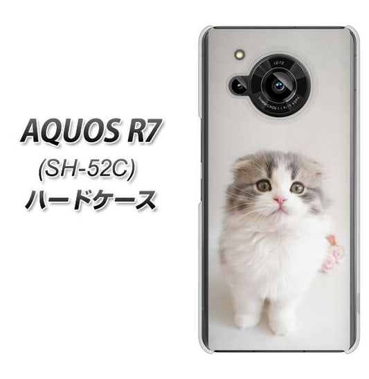 AQUOS R7 SH-52C docomo 高画質仕上げ 背面印刷 ハードケース【VA803 まっていますネコ】