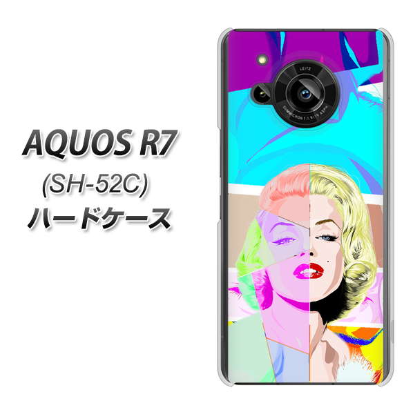 AQUOS R7 SH-52C docomo 高画質仕上げ 背面印刷 ハードケース【YJ210 マリリンモンローデザイン（C）】