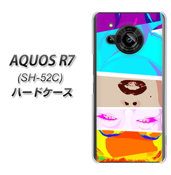 AQUOS R7 SH-52C docomo 高画質仕上げ 背面印刷 ハードケース【YJ211 マリリンモンローデザイン（D）】