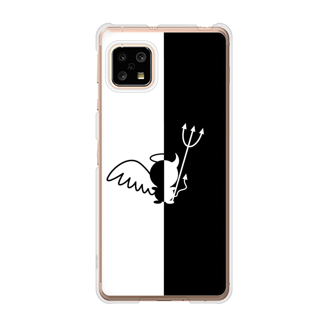 AQUOS sense5G SH-53A docomo 高画質仕上げ 背面印刷 ハードケース 【027 ハーフデビット】