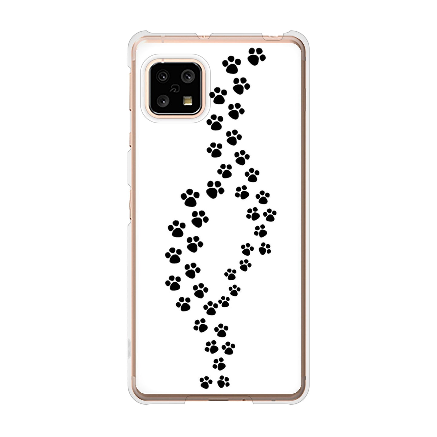 AQUOS sense5G SH-53A docomo 高画質仕上げ 背面印刷 ハードケース 【066 あしあと】