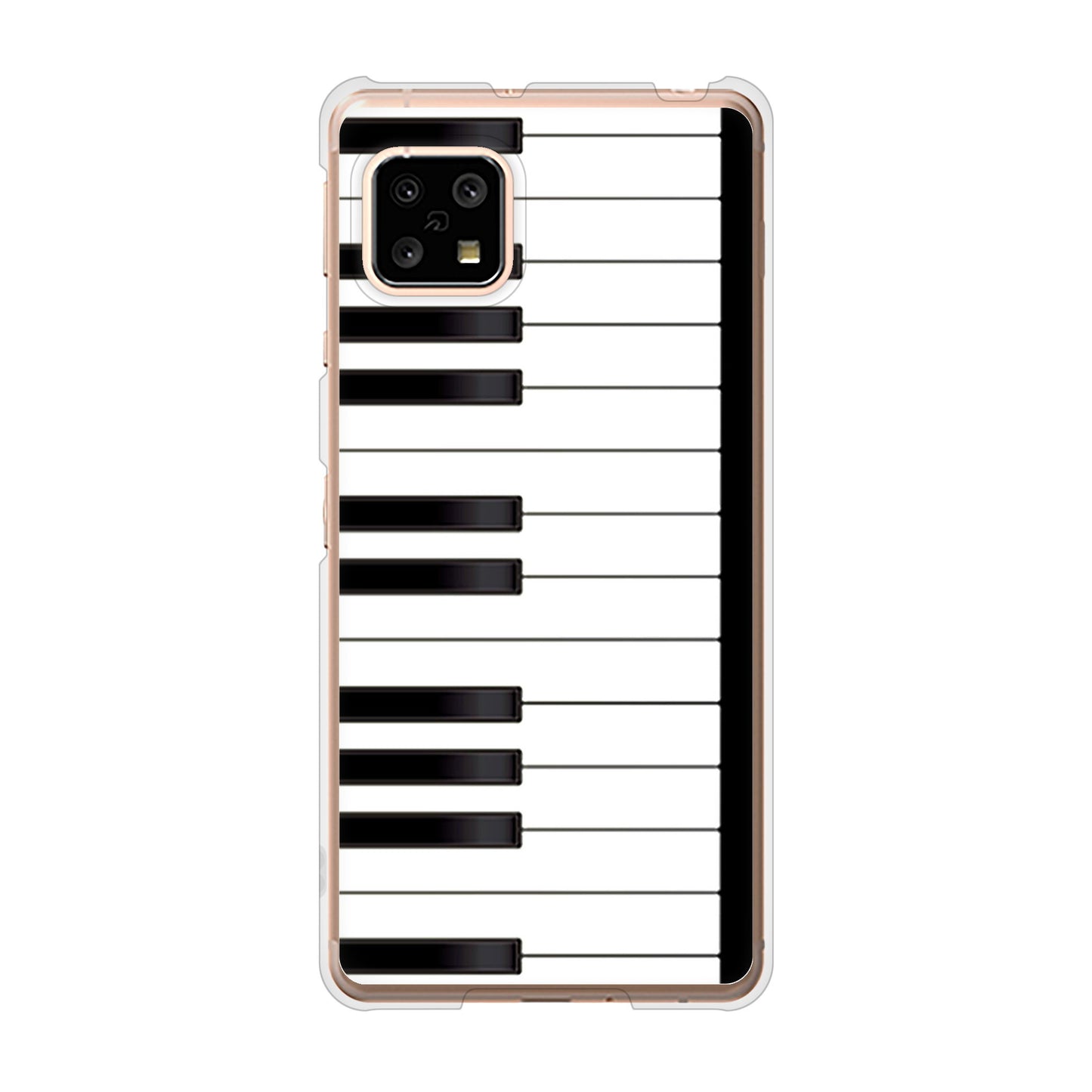 AQUOS sense5G SH-53A docomo 高画質仕上げ 背面印刷 ハードケース ピアノ