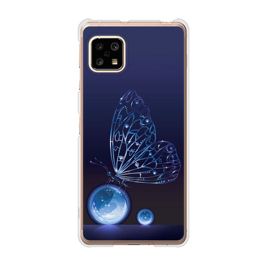 AQUOS sense5G SH-53A docomo 高画質仕上げ 背面印刷 ハードケース バタフライ