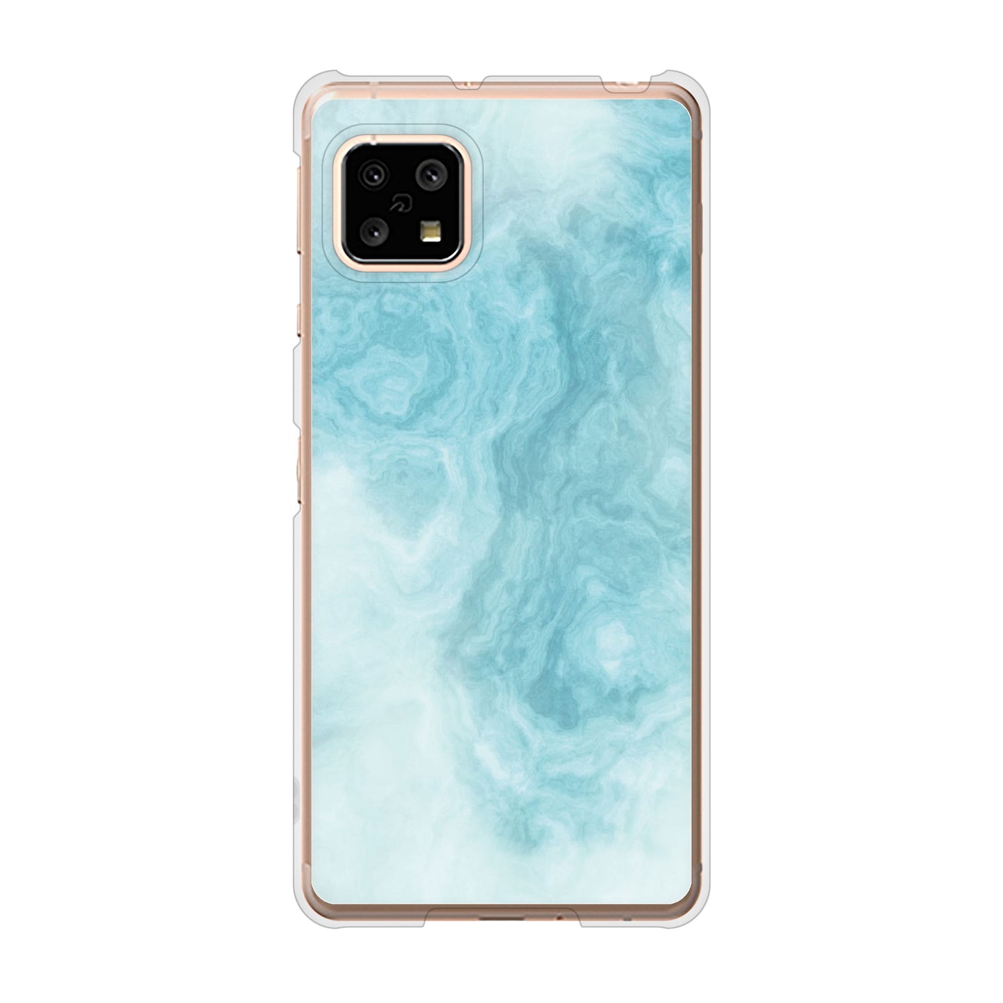 AQUOS sense5G SH-53A docomo 高画質仕上げ 背面印刷 ハードケース 大理石BK