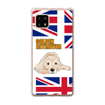 AQUOS sense5G SH-53A docomo 高画質仕上げ 背面印刷 ハードケース ゴールデンレトリバー