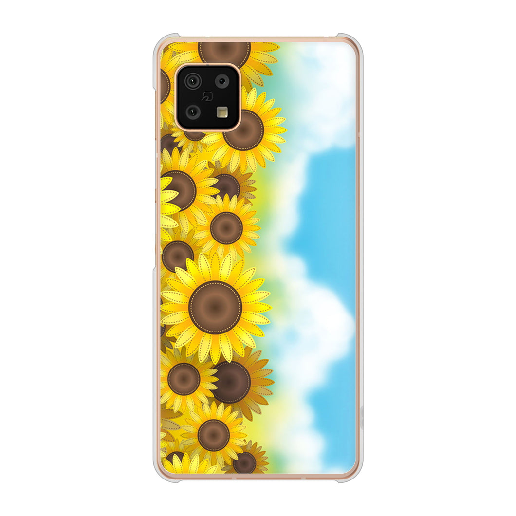 AQUOS sense6 SH-54B docomo 高画質仕上げ 背面印刷 ハードケース 【148 ひまわり畑】