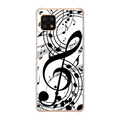 AQUOS sense6 SH-54B docomo 高画質仕上げ 背面印刷 ハードケース 音符