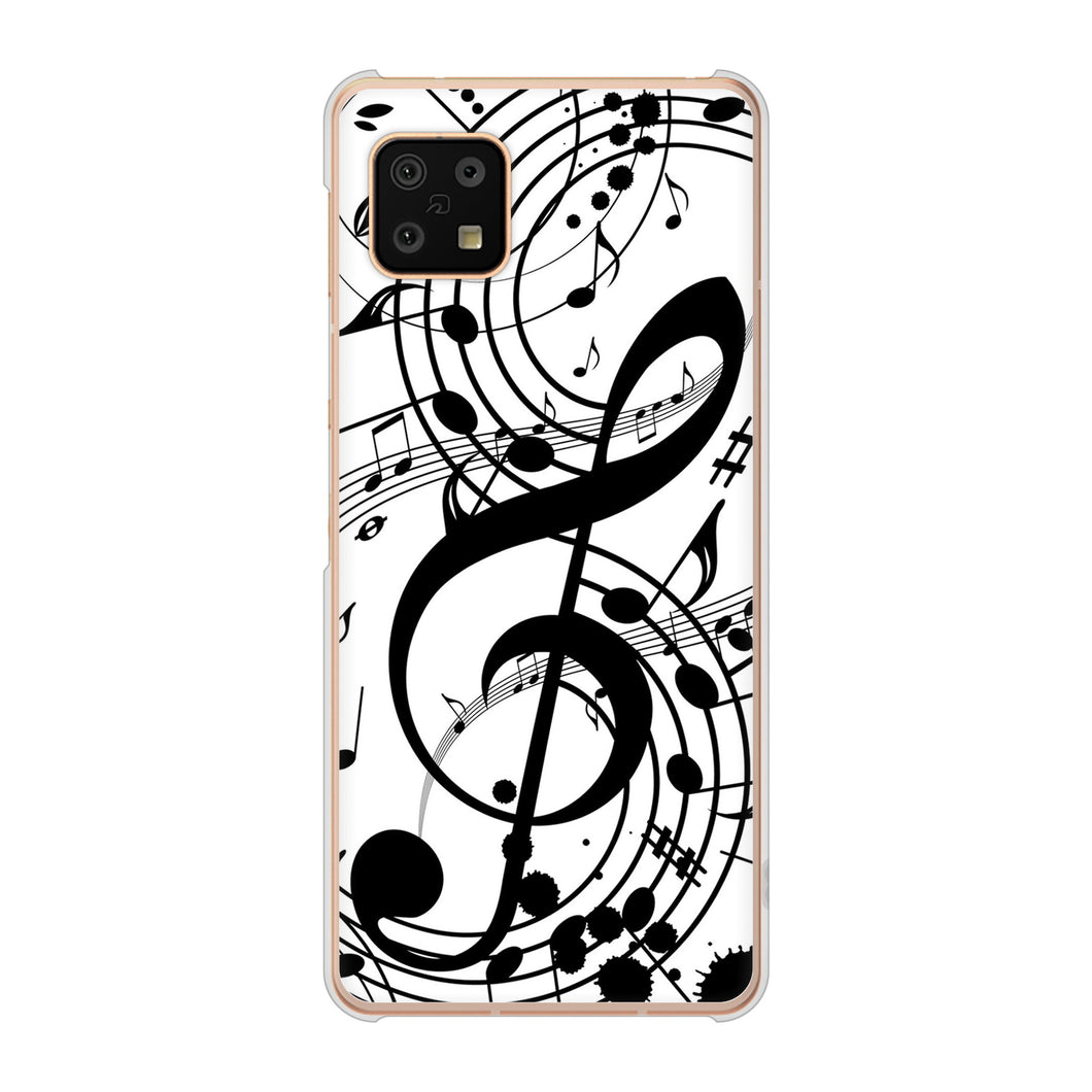 AQUOS sense6 SH-54B docomo 高画質仕上げ 背面印刷 ハードケース 音符