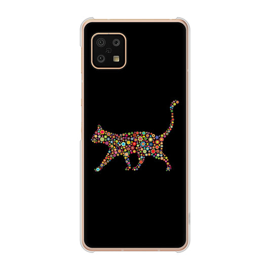 AQUOS sense6 SH-54B docomo 高画質仕上げ 背面印刷 ハードケース 【406 カラフルキャット】
