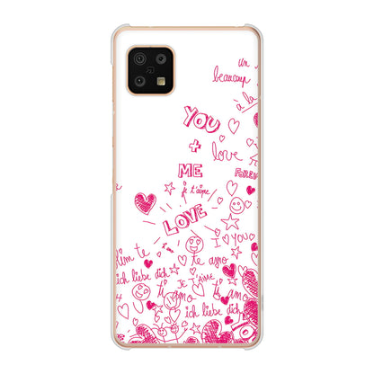 AQUOS sense6 SH-54B docomo 高画質仕上げ 背面印刷 ハードケース プリティハート