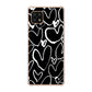 AQUOS sense6 SH-54B docomo 高画質仕上げ 背面印刷 ハードケース 【1124 ハート BK＆WH】