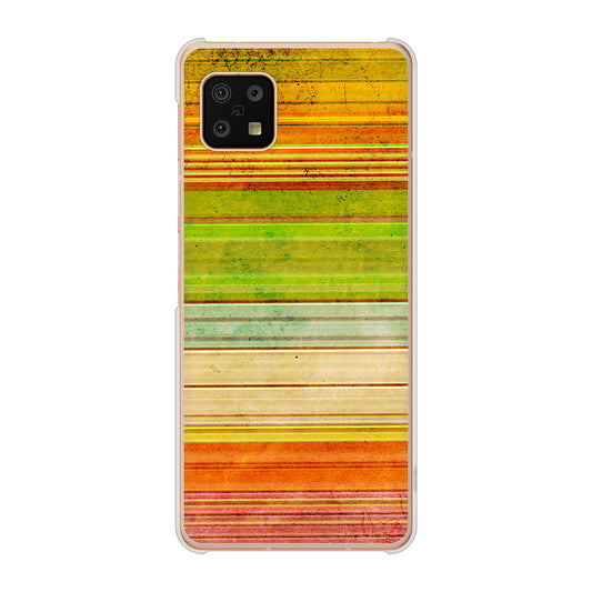 AQUOS sense6 SH-54B docomo 高画質仕上げ 背面印刷 ハードケース 【1324 ビンテージボーダー（色彩）】