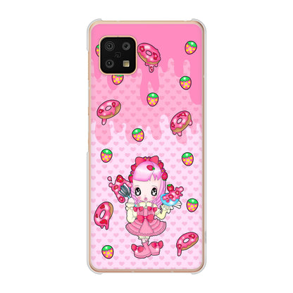 AQUOS sense6 SH-54B docomo 高画質仕上げ 背面印刷 ハードケース むかいあぐる ストロベリードーナツ