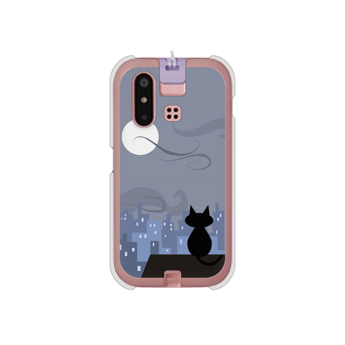 mamorino6 SHF35 au 高画質仕上げ 背面印刷 ハードケース【012 屋根の上のねこ】