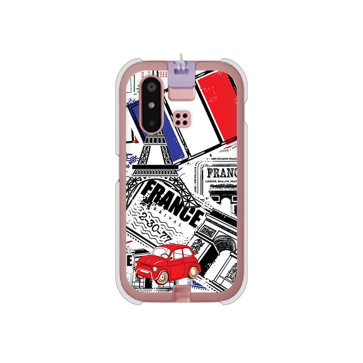 mamorino6 SHF35 au 高画質仕上げ 背面印刷 ハードケース【599 フランスの街角】