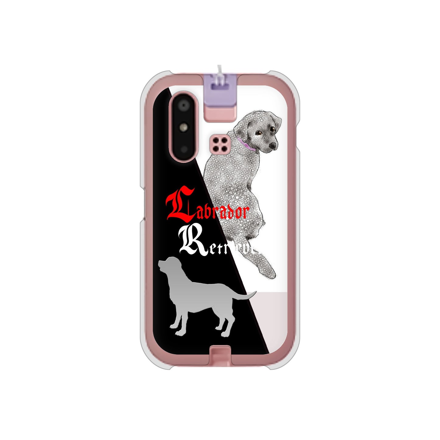 mamorino6 SHF35 au 高画質仕上げ 背面印刷 ハードケース【YD822 ラブラドールレトリバー03】