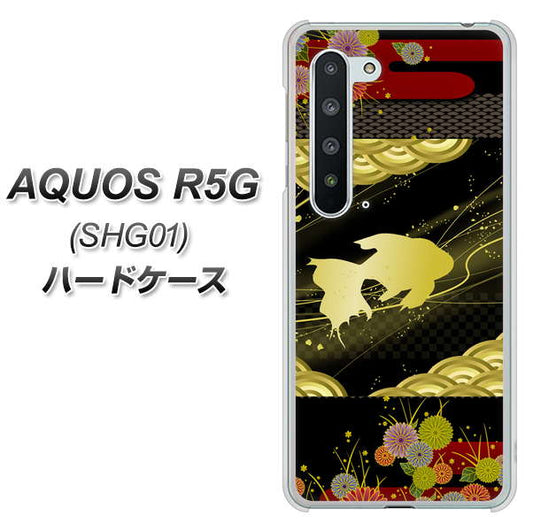 au アクオス R5G SHG01 高画質仕上げ 背面印刷 ハードケース【174 天の川の金魚】