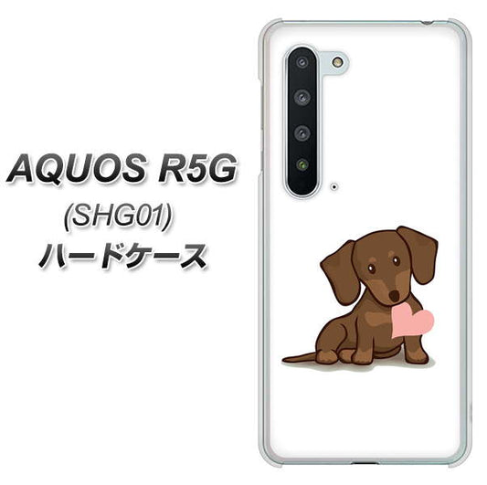 au アクオス R5G SHG01 高画質仕上げ 背面印刷 ハードケース【394 I love ダックス】