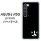 au アクオス R5G SHG01 高画質仕上げ 背面印刷 ハードケース【398 黒ネコ】
