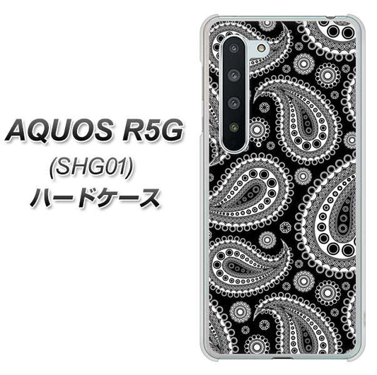 au アクオス R5G SHG01 高画質仕上げ 背面印刷 ハードケース【421 ベイズリー】